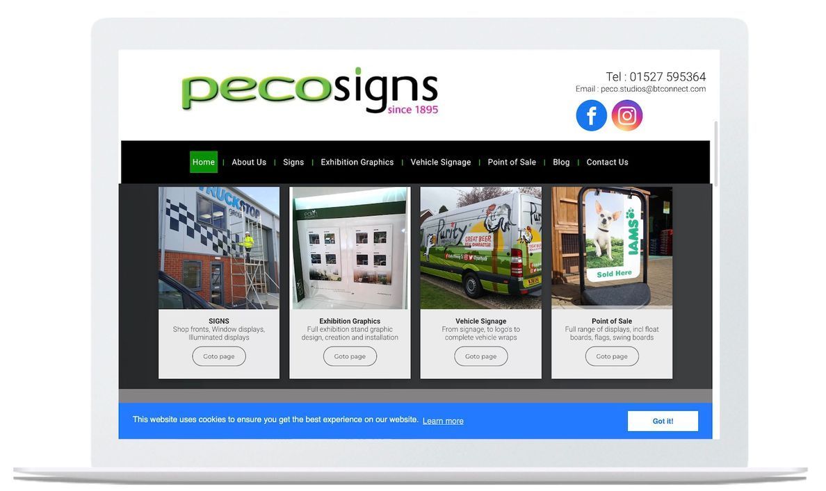 Peco Signs Homepage Peco Signs Homepage