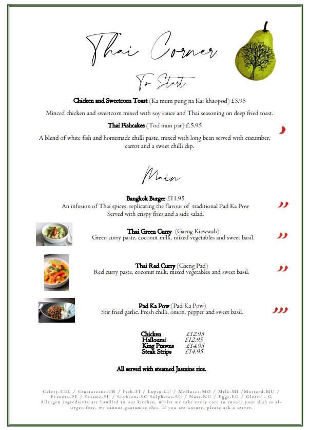 Restaurant Menu