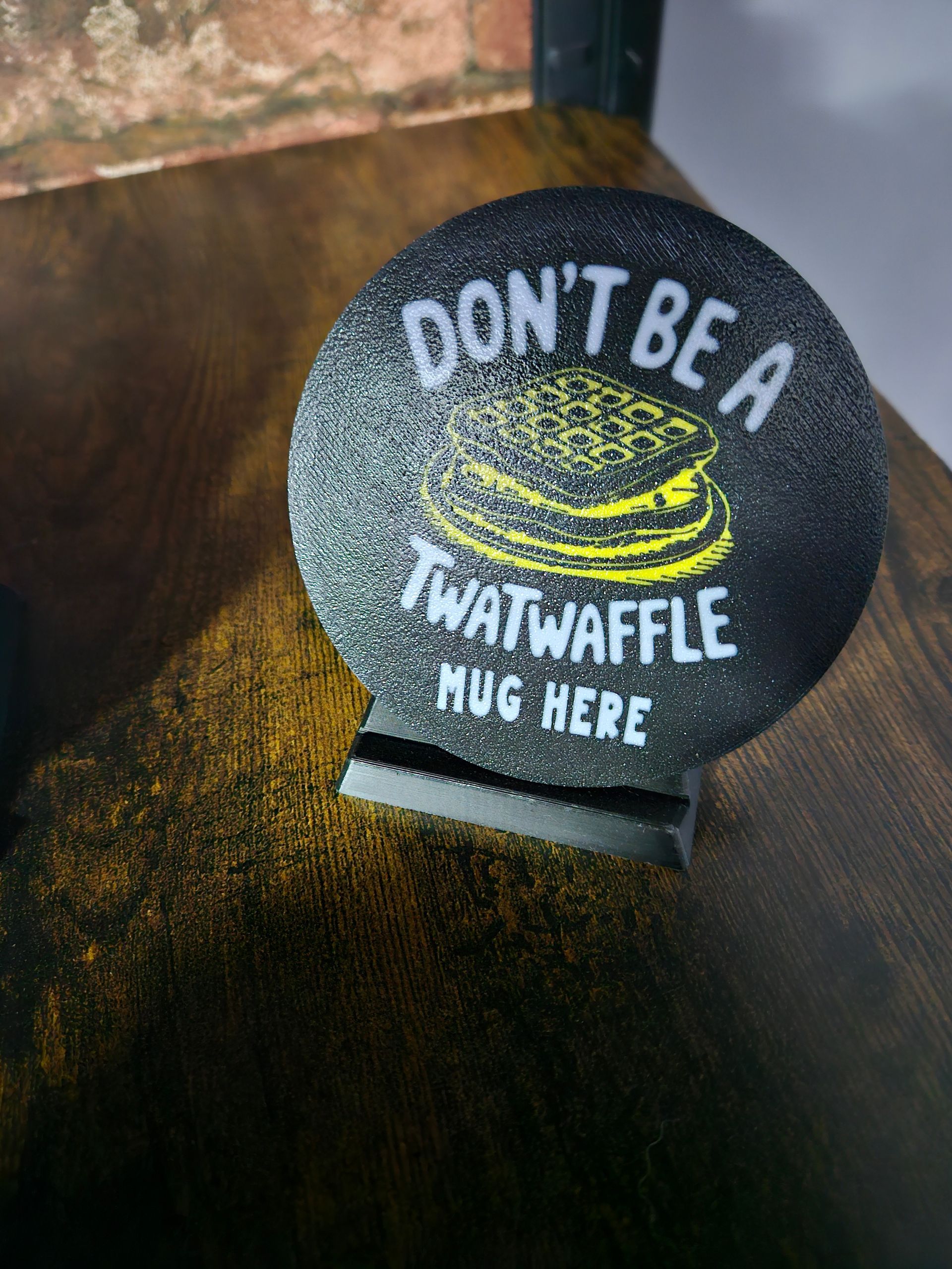 Black coaster with