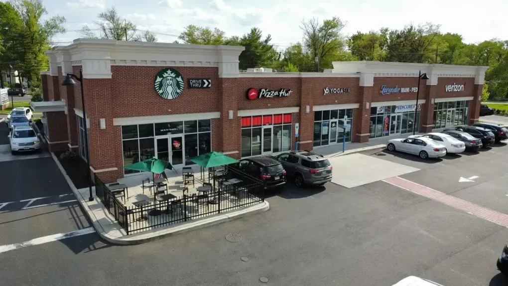 New-Starbucks-and-retail-development-site work-and-paving along Rt 70 and Old Marlton Pike, Medford
