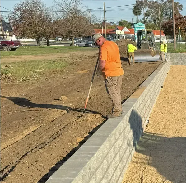 retaining+wall+construction+at+chipotle+retail+in+Bridgeton+NJ