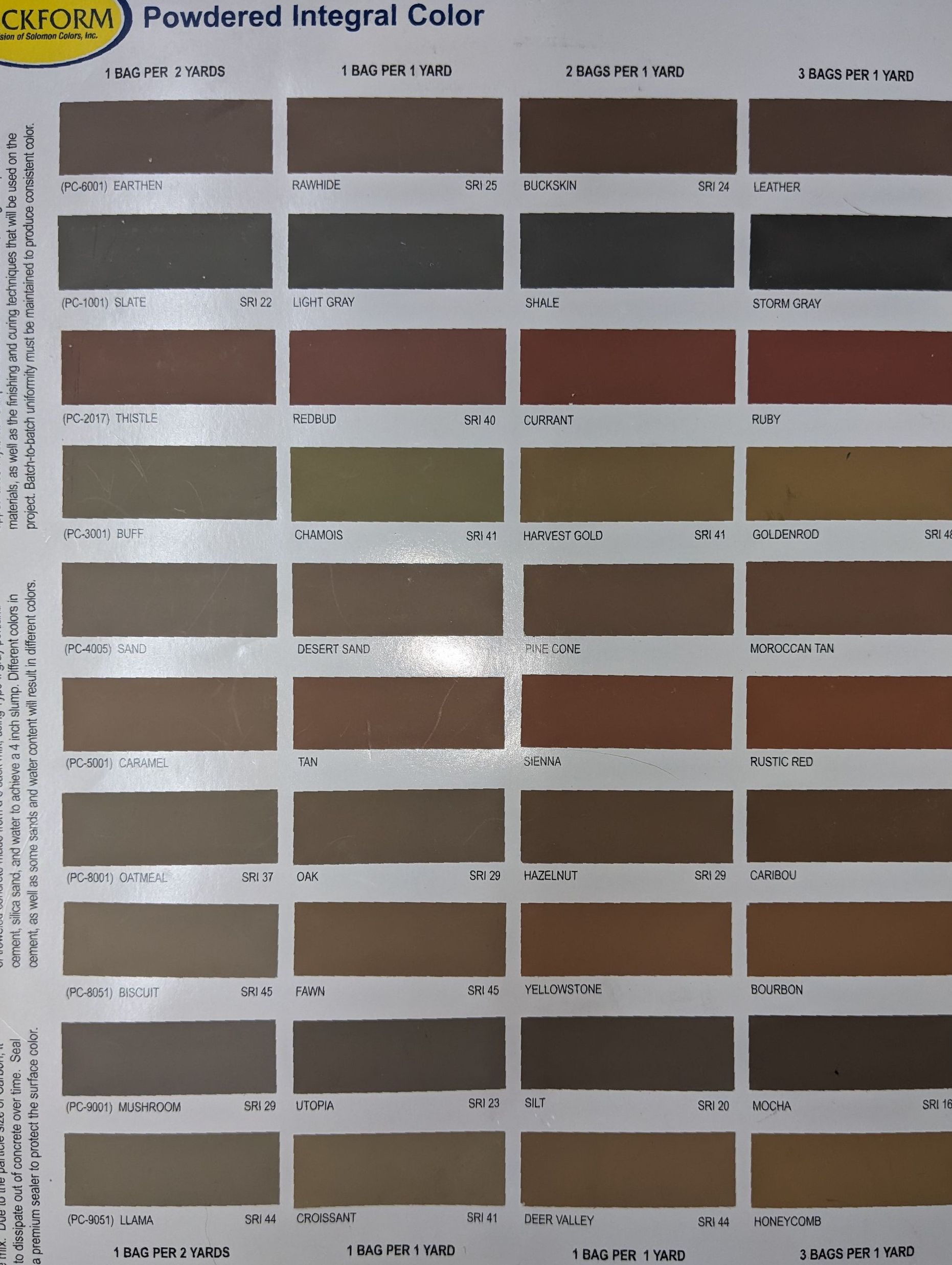 Solomon Mortar Colors — Minneapolis, MN — Schafer Equipment Company Solomon Mortar Colors — Minneapolis, MN — Schafer Equipment Company