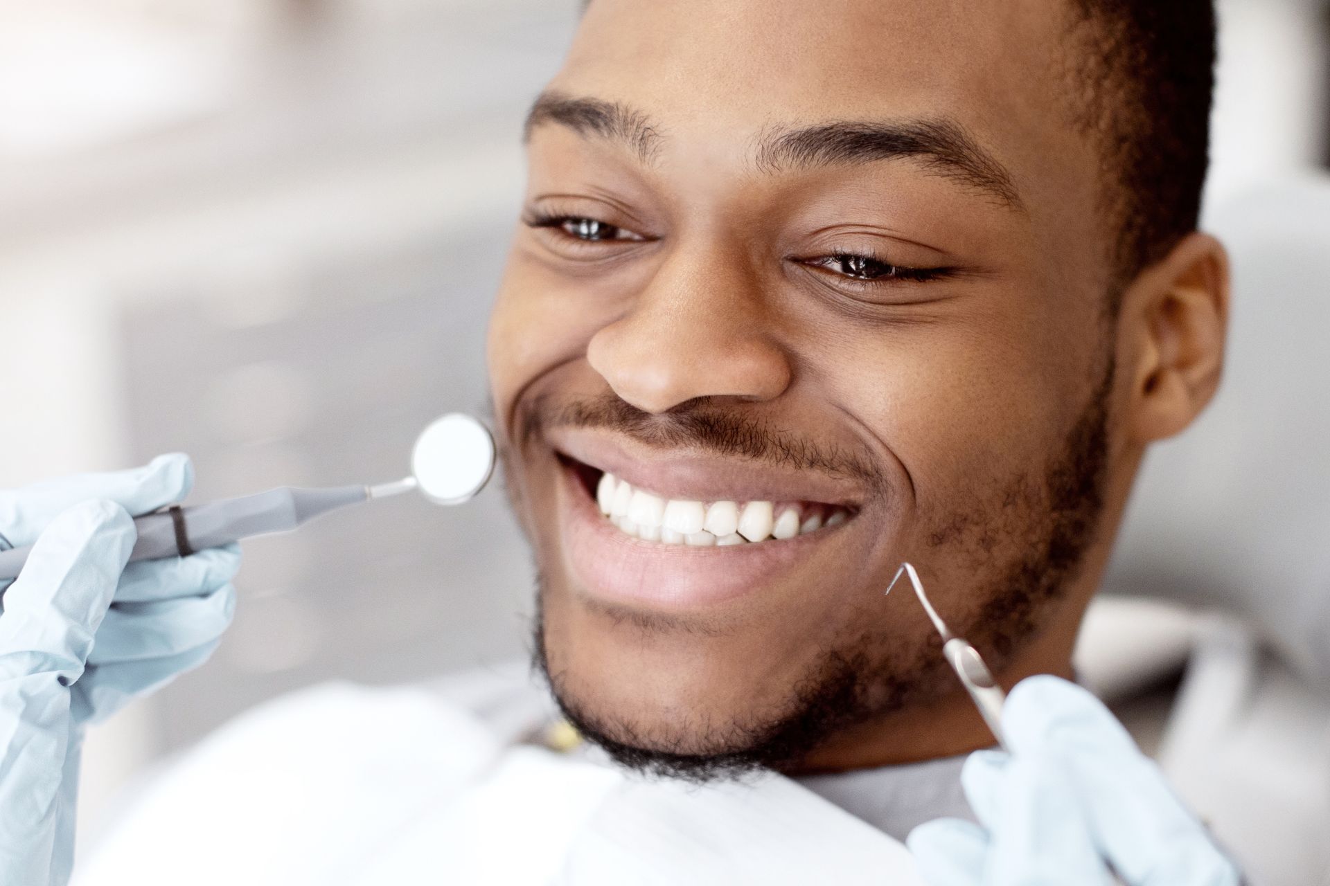 Veteran receiving dental care at Clearwater Dentist in Clearwater FL