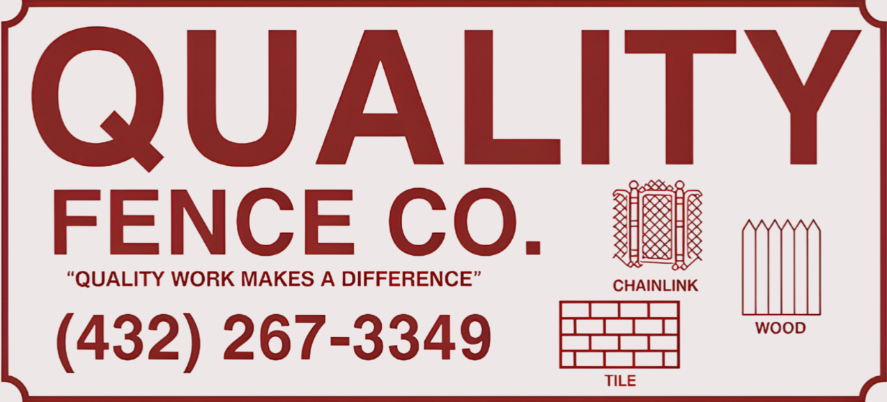 Quality Fence Company white logo