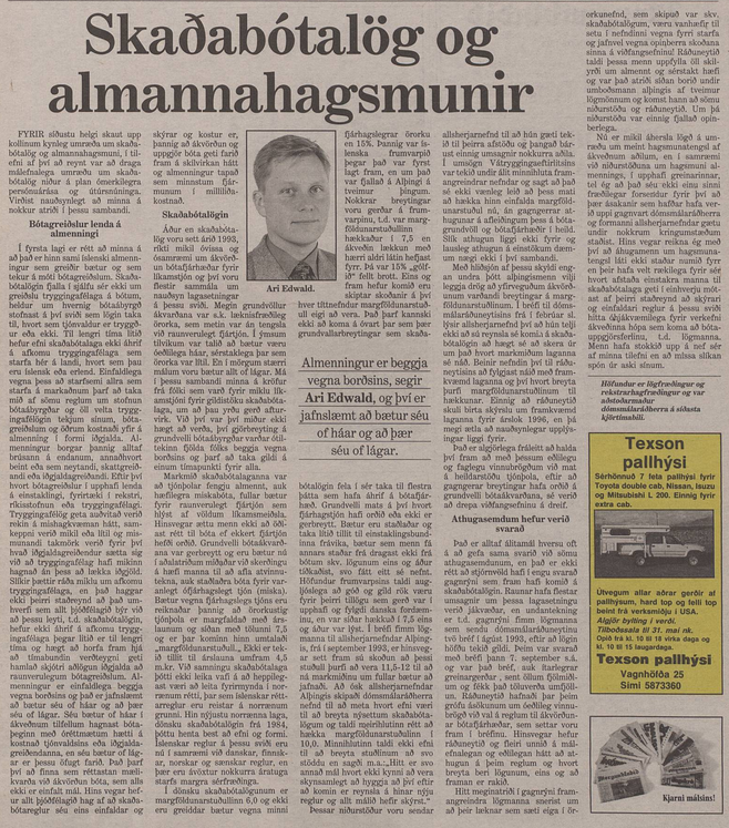 Skaðabótalög og almannahagsmunir