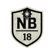 Shield logo: Black letters