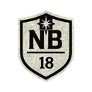 Shield logo: Black letters