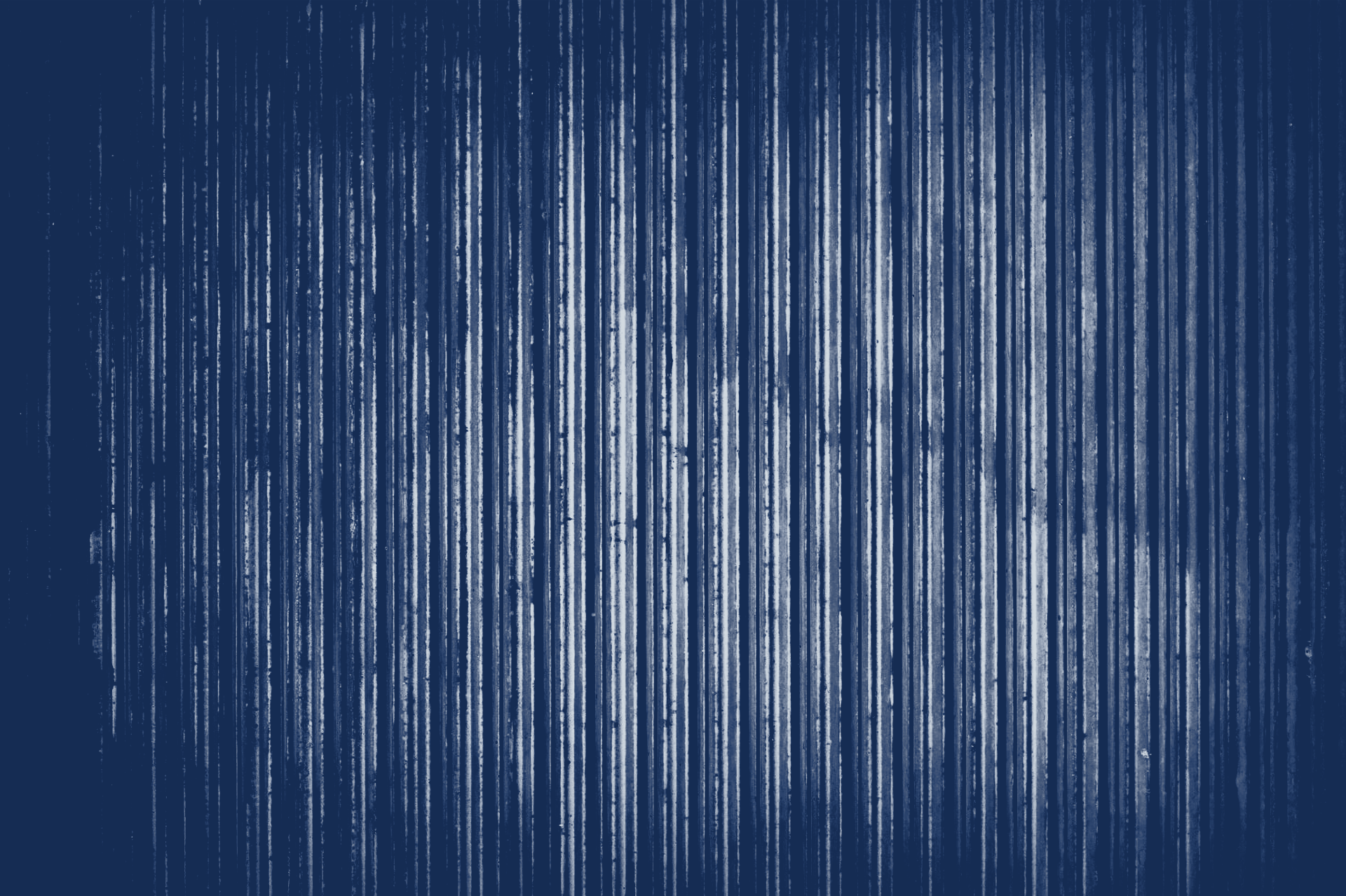Dark blue background with vertical white, textured lines, fading at the edges.