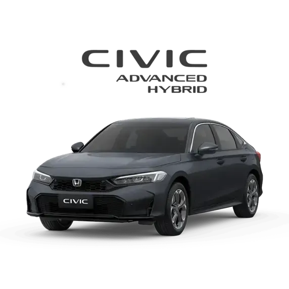 Um honda city hatchback azul é mostrado em um fundo branco.