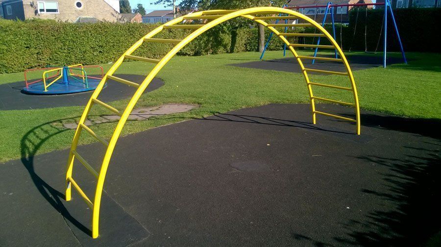 Yellow climbing frame