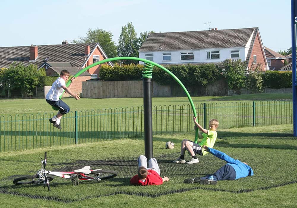 Playground Seesaw in Large Park