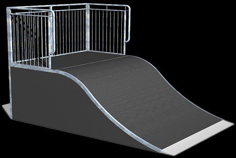 roll-in ramp skatepark equipment