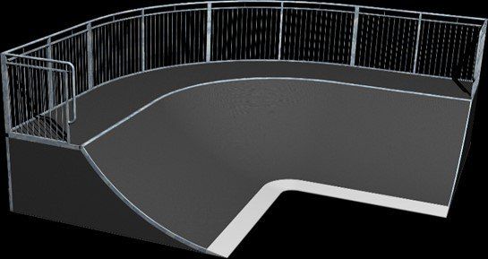 corner ramp skatepark equipment