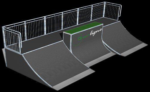 quarter wall ride skatepark equipment