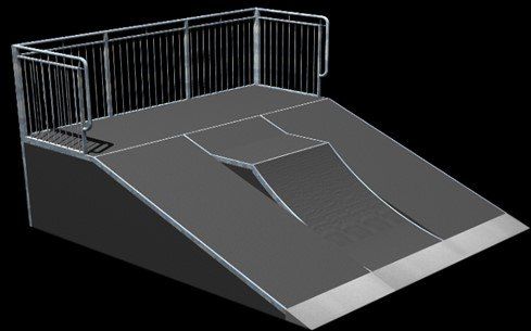 bank with kicker skatepark equipment