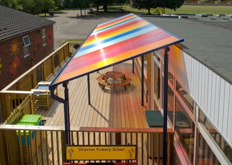 Coloured Canopy Overhead View