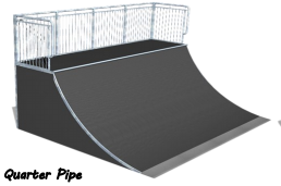 quarter pipe skatepark equipment