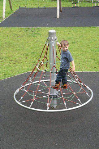 small red and white rope play