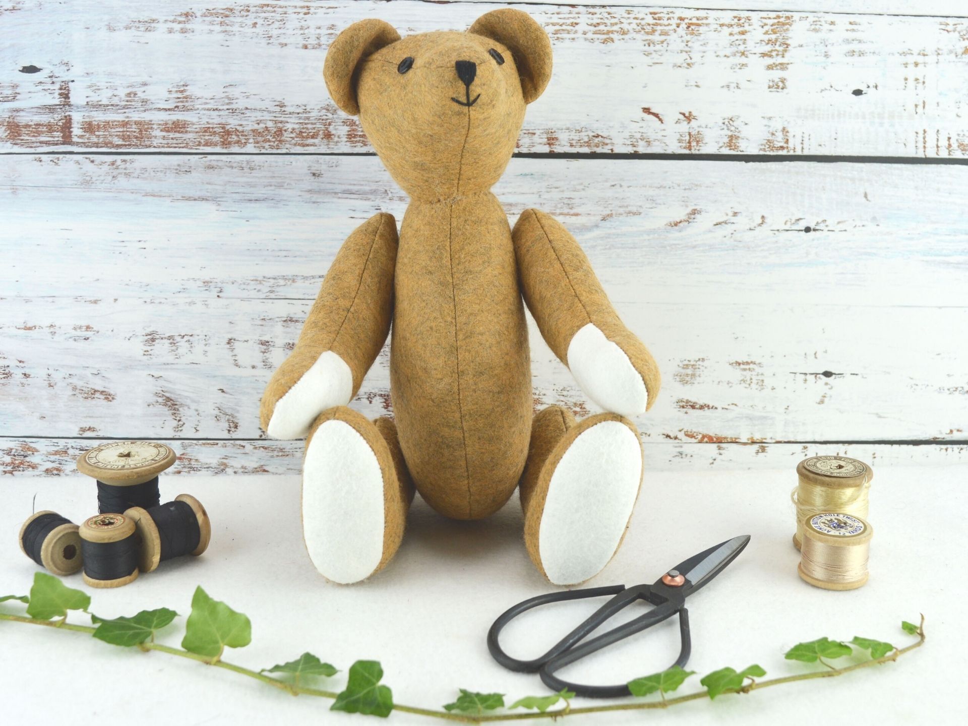 Sewing kits and sewing patterns for stuffed animals
