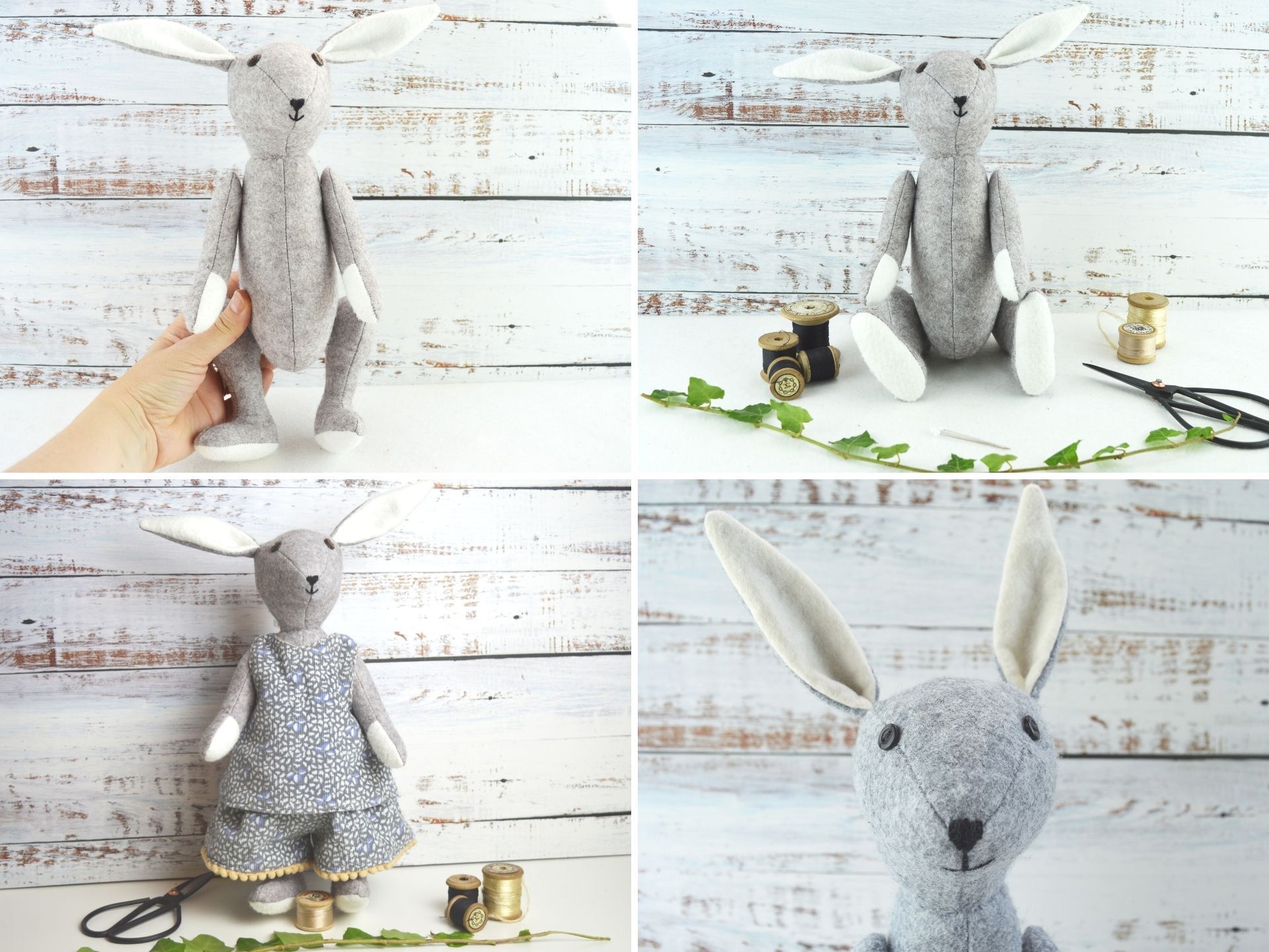 Bluebell Rabbit Sewing Patterns and Kits bunny rabbit stuffed animals