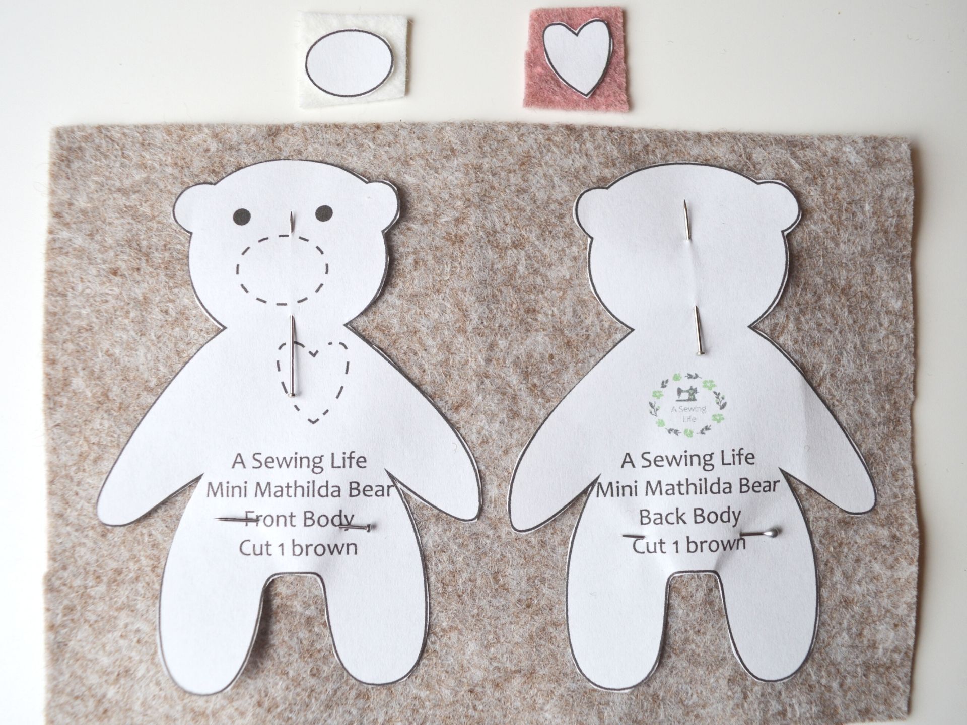 hand sewing felt project