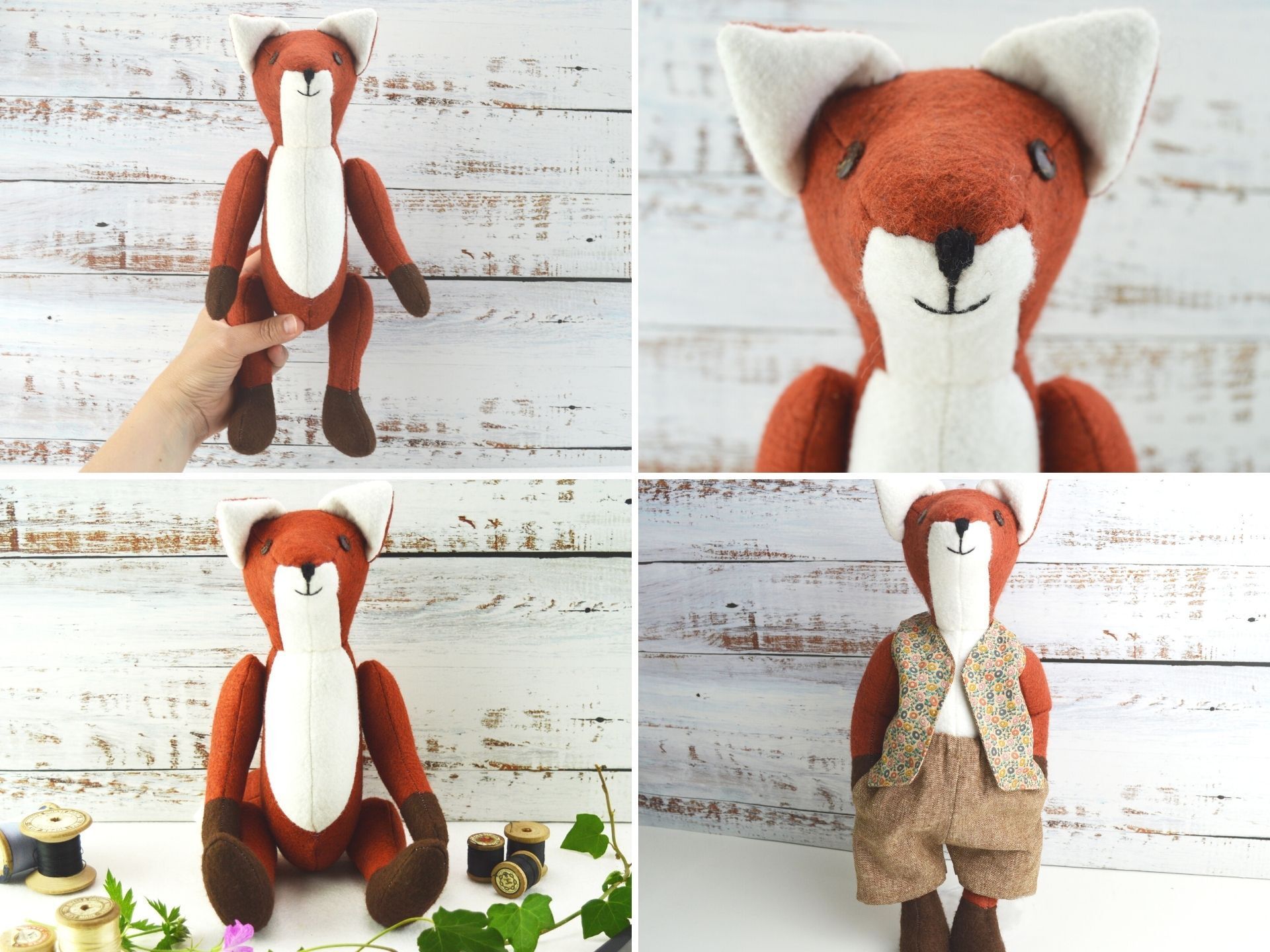 theodore bear felt soft toy