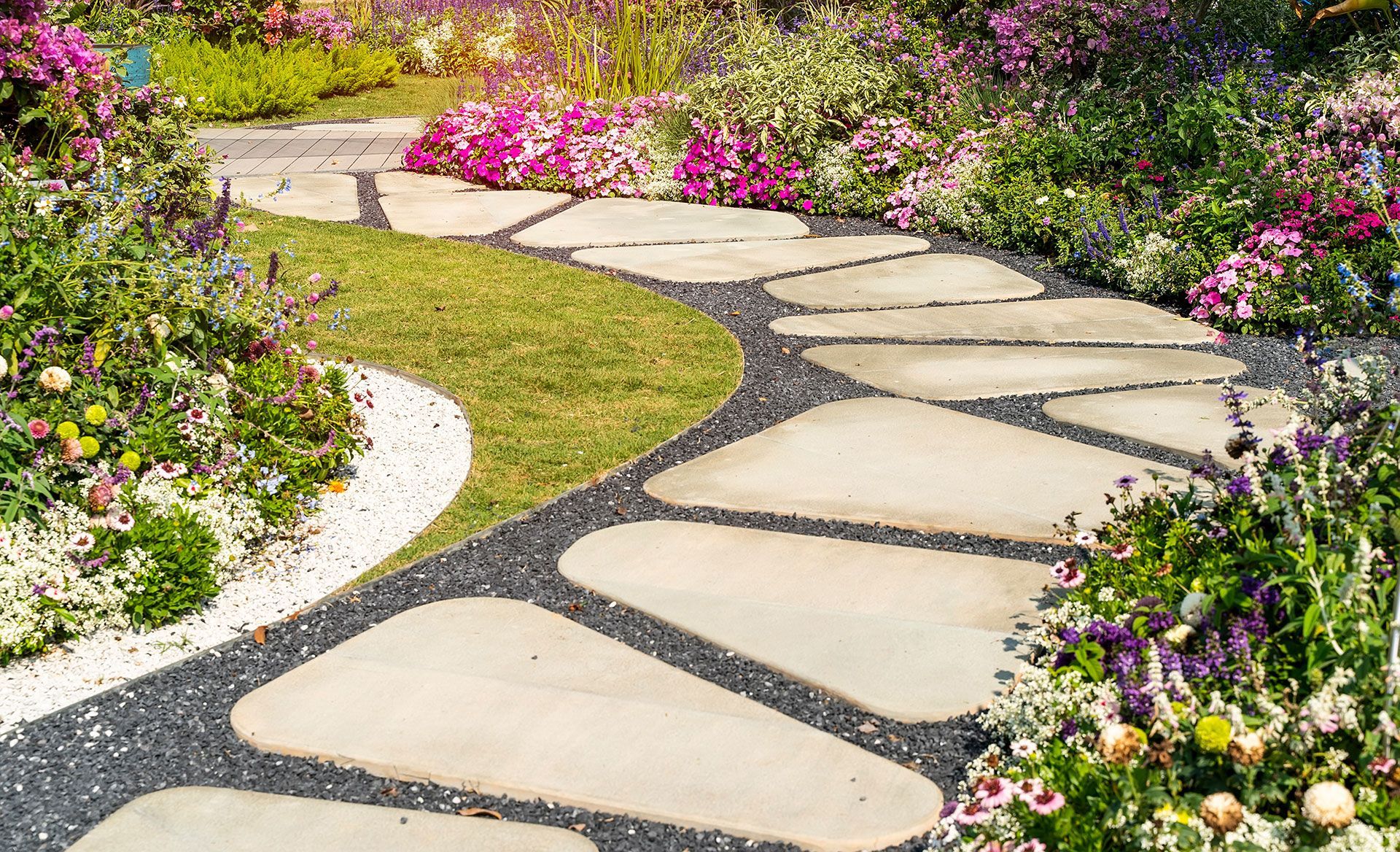 path leading through a garden