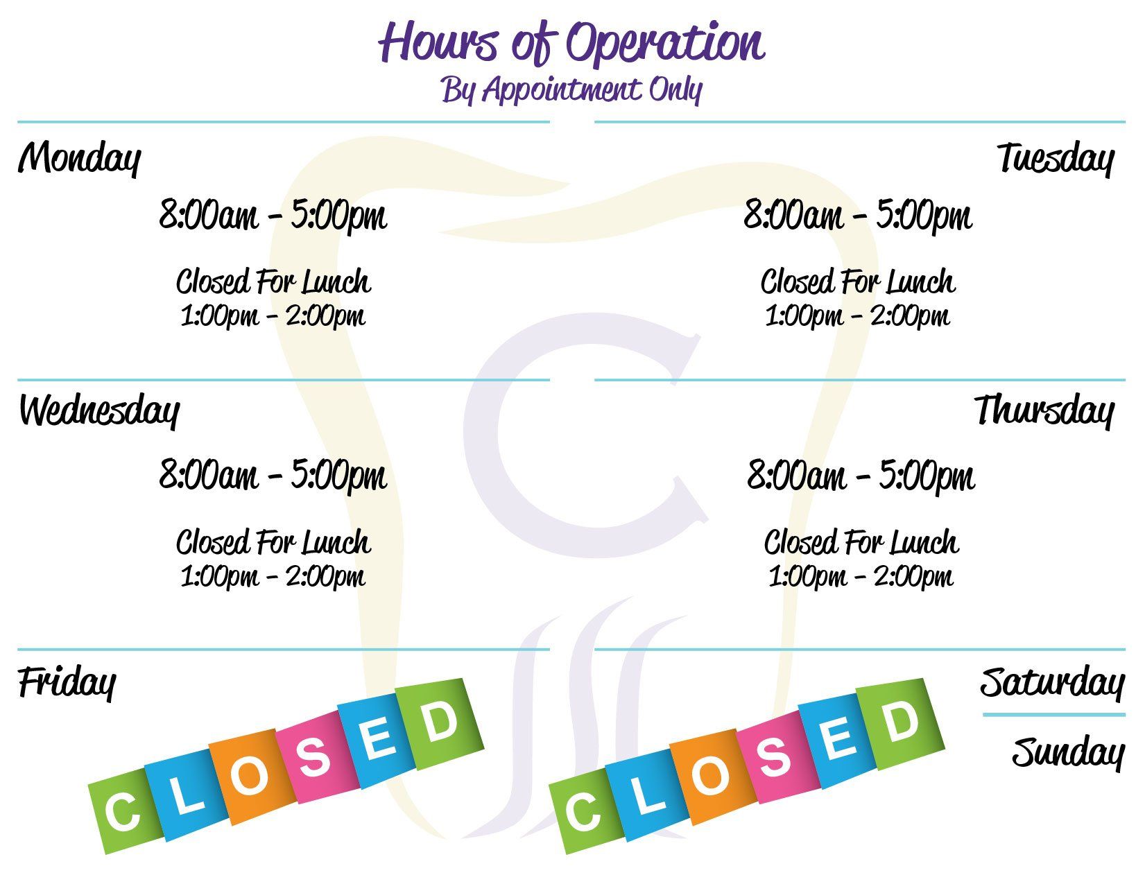 Hours of Operation
