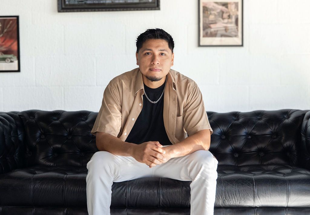Portrait of Gilberto Salmeron, barber at Goodfellas Barbershop