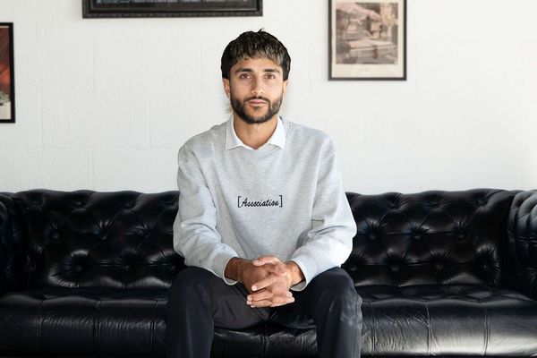 Portrait of Stevie Salman, barber at Goodfellas Barbershop