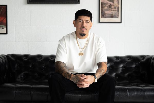 Portrait of Salvador Castro, barber at Goodfellas Barbershop