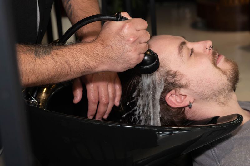 Shampoo and wash at Goodfellas Barbershop in Schererville