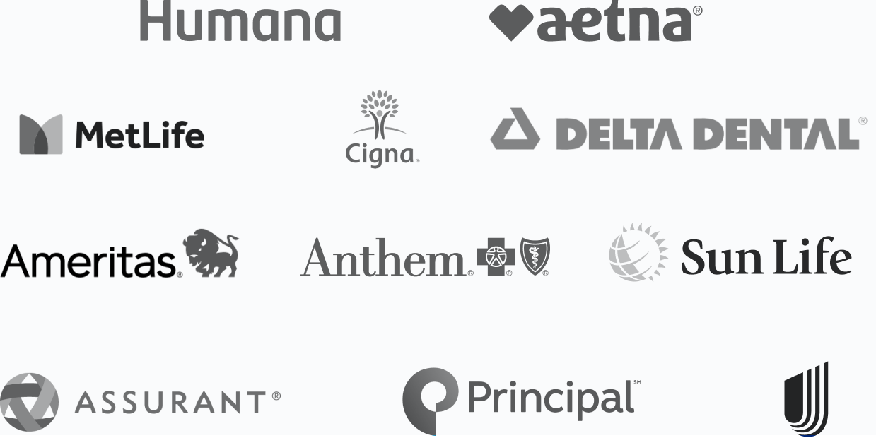 A group of logos for different insurance companies on a white background.