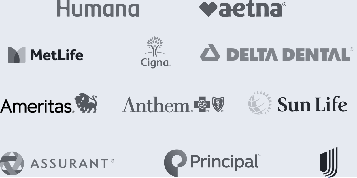 A collage of logos for different insurance companies