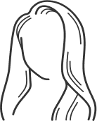Minimalist line art of a person wearing a beret, accented by soft-toned, abstract geometric shapes in the background.