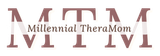Millennial TheraMom logo with large mauve “MTM” letters and black script text