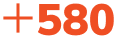 O número 580 está escrito em vermelho sobre fundo branco.