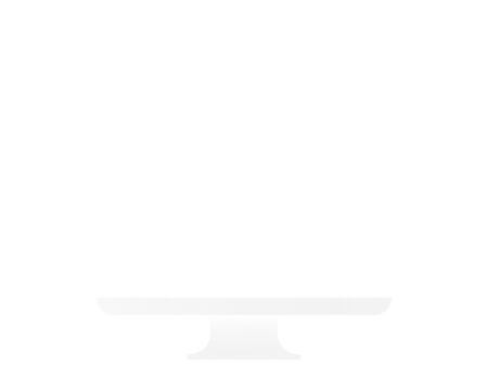 Um monitor de computador branco em um fundo branco.
