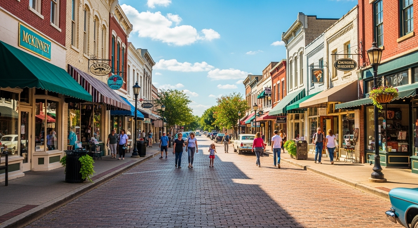 Denton Square, Tx - Historic downtown area with shops, dining, and live entertainment.