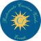 Logo circolare blu: testo