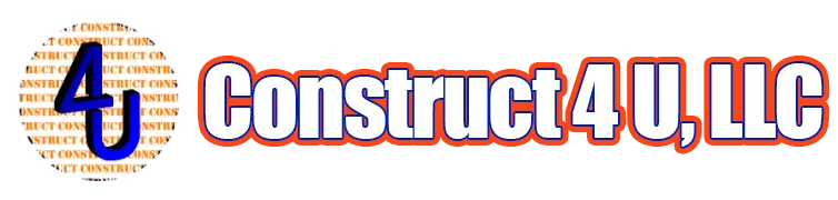 Logo for Construct 4 U, LLC. Features a blue 