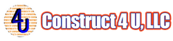 Logo for Construct 4 U, LLC. Features a blue 