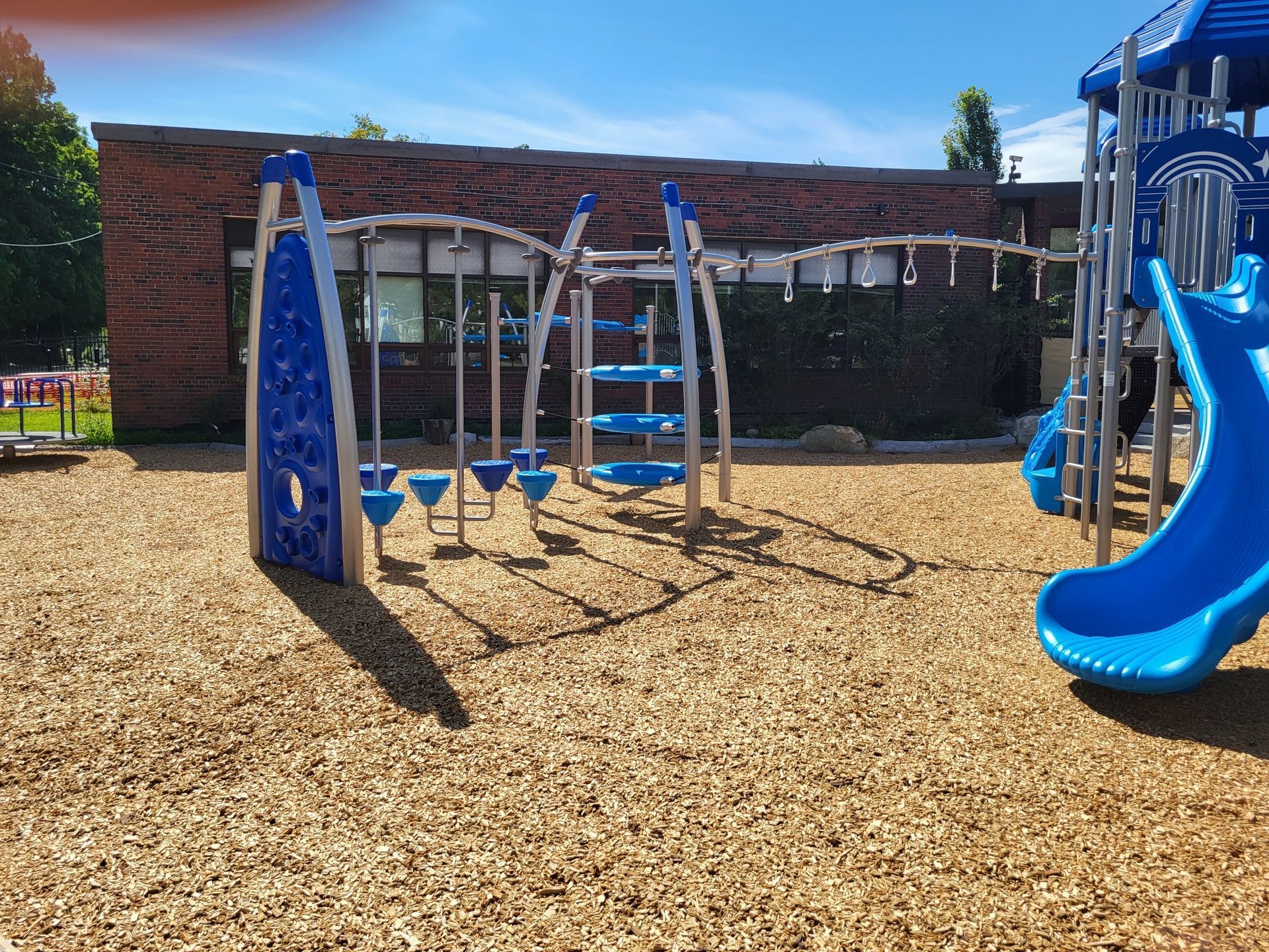 Climbing structures in Shalom Community Park
