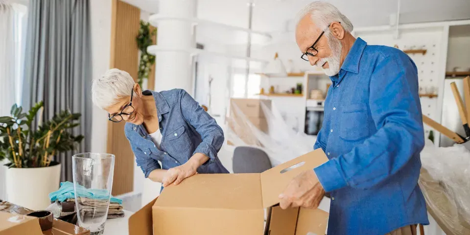 Old Man And Woman Unboxing Box | Staunton, VA | American Mini Storage