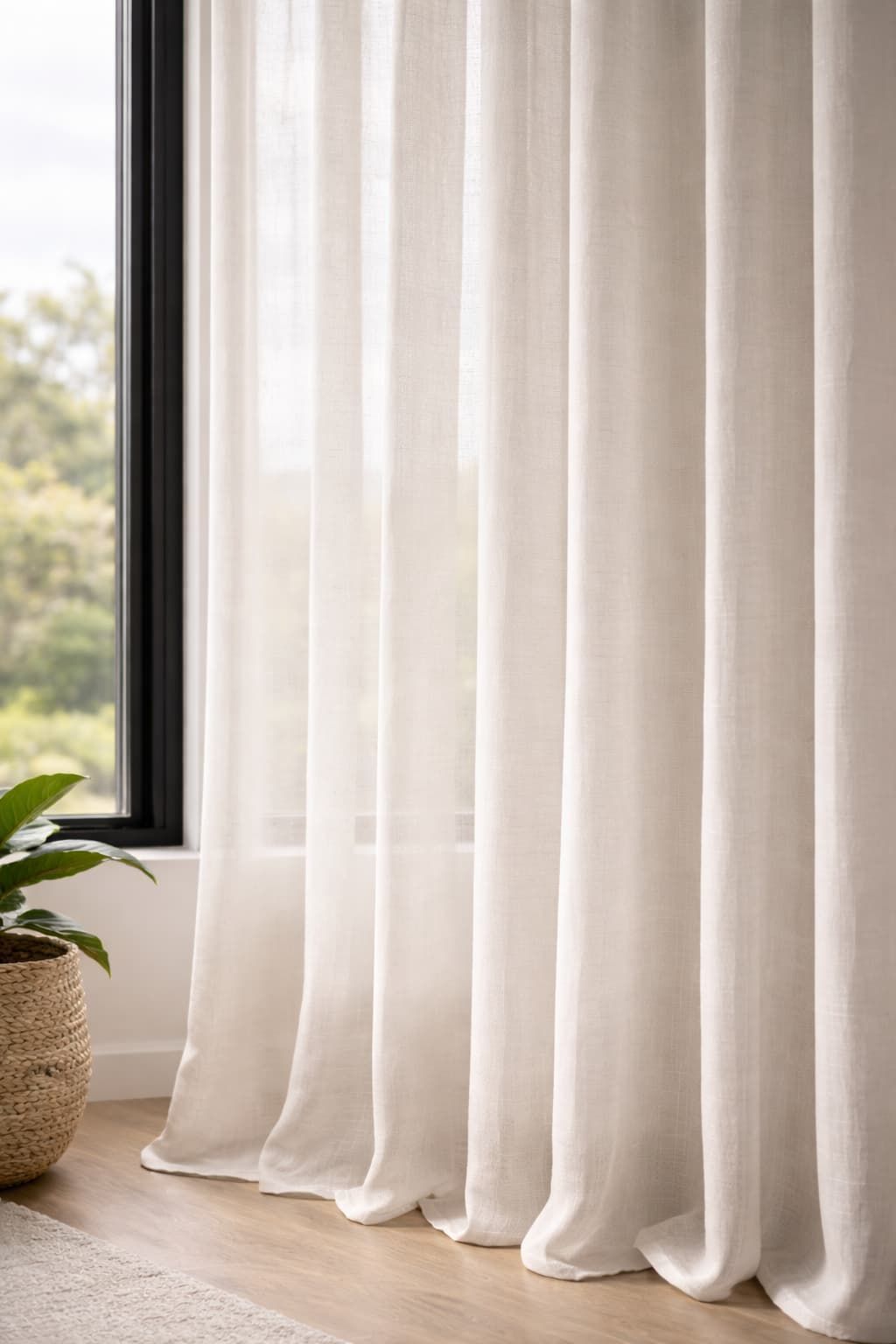 Custom sheer curtains installed in a Geelong home