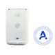 White wall-mounted device with AR logo beside a blue circular certification seal.