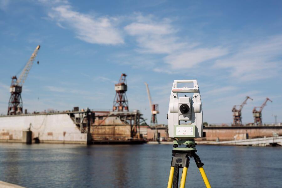 Topographical surveying of the Freeport of Riga territory