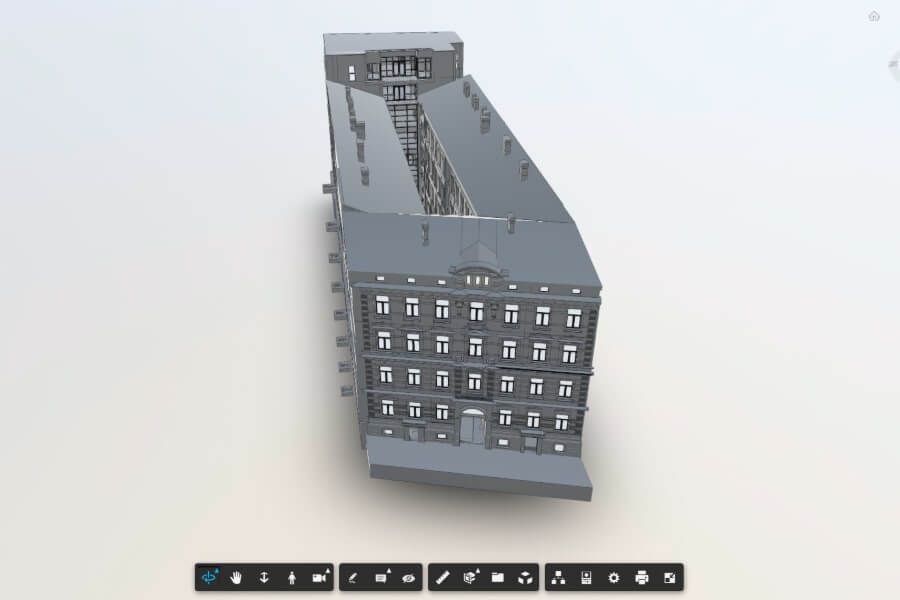 Laser scanning and 3D modelling for the building at Elizabetes Street 75