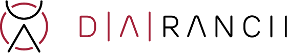 Logo with geometric shape and text 