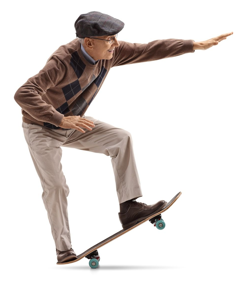 Skateboarder Balancing on a Board, Reaching Forward With One Arm — Smiles On Hobart in Hobart, TAS